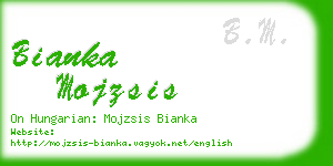 bianka mojzsis business card